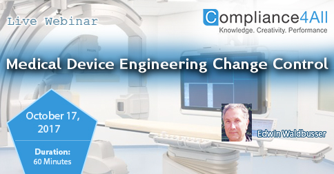 Overview:  
This webinar will describe a system, based on the regulations and practical experience that will allow for efficient control of the change process. It will be 
compliant but not cumbersome or overly time consuming. The difference between pre release and post release change control will be explained.

Why should you Attend:
FDA and ISO call for change control but do not provide any further guidance as to how to create a compliant system. The situation gets complicated when a company has suppliers or contract manufacturers and changes and approvals must pass from one to the other. 